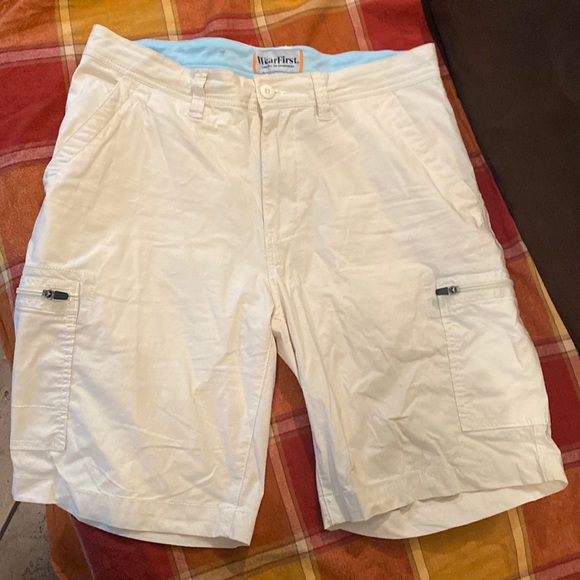 wearfirst Shorts Wear First Mens Cream Colored Shorts Size 34